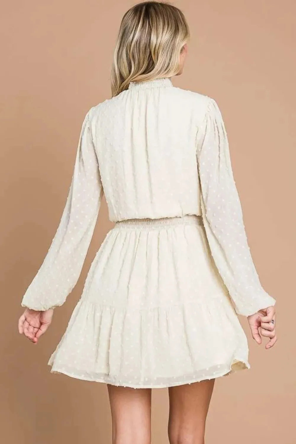 Culture Code Swiss Dot Smock Neck Mini Dress with Pockets Casual Dresses - Tophatter Daily Deals