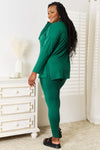 Zenana Lazy Days Full Size Long Sleeve Top and Leggings Set Loungewear Sets - Tophatter Daily Deals