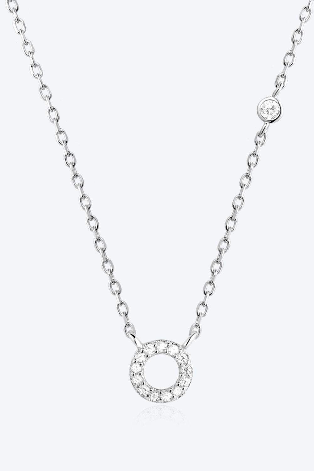 L To P Zircon 925 Sterling Silver Necklace O Silver One Size Necklaces - Tophatter Daily Deals