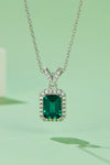 Adored 1.25 Carat Lab-Grown Emerald Pendant Necklace Necklaces - Tophatter Daily Deals