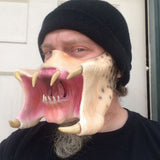 Latex Horror Mask Cannibal Mouth Cosplay Halloween 2025 3D Changing Face Moving Picture Frame - Tophatter Daily Deals