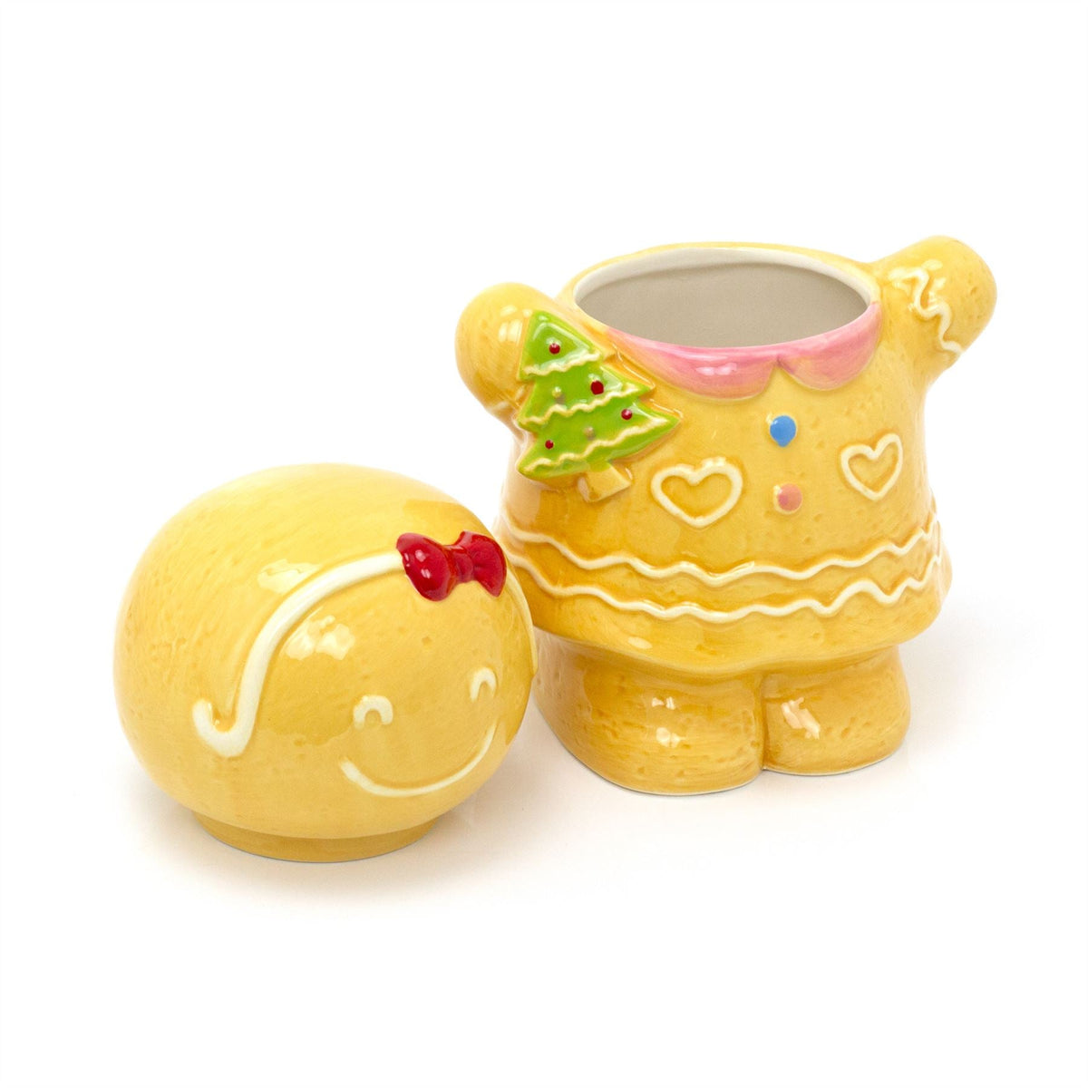 Christmas Gingerbread Storage Jar Ceramic Gingerbread Cookie Jar Biscuit Barrel - Girl Jar - Tophatter Daily Deals