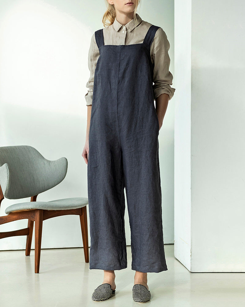 Hidden Zipper Overalls Jumpsuits Navy blue Jumpsuits & Rompers - Tophatter Daily Deals