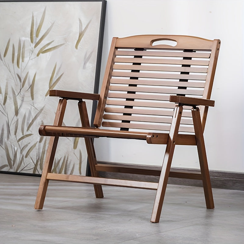 Camping Chair with Wooden Frame Furniture > Outdoor > Outdoor Chairs - Tophatter Daily Deals