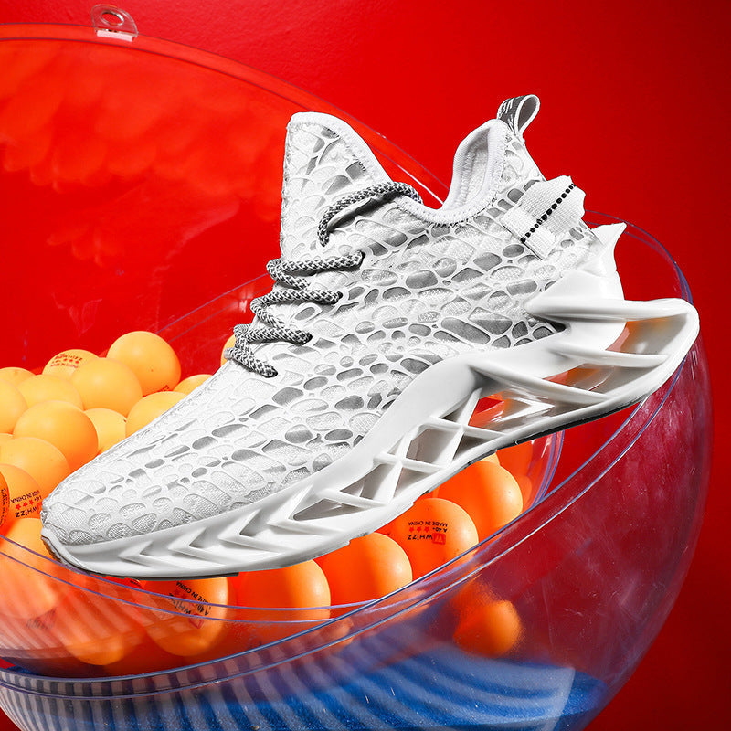 Blade Bottom Men's Trendy Sports Casual Shoes Reflective Lightweight Breathable Running Shoes 0 - Tophatter Daily Deals
