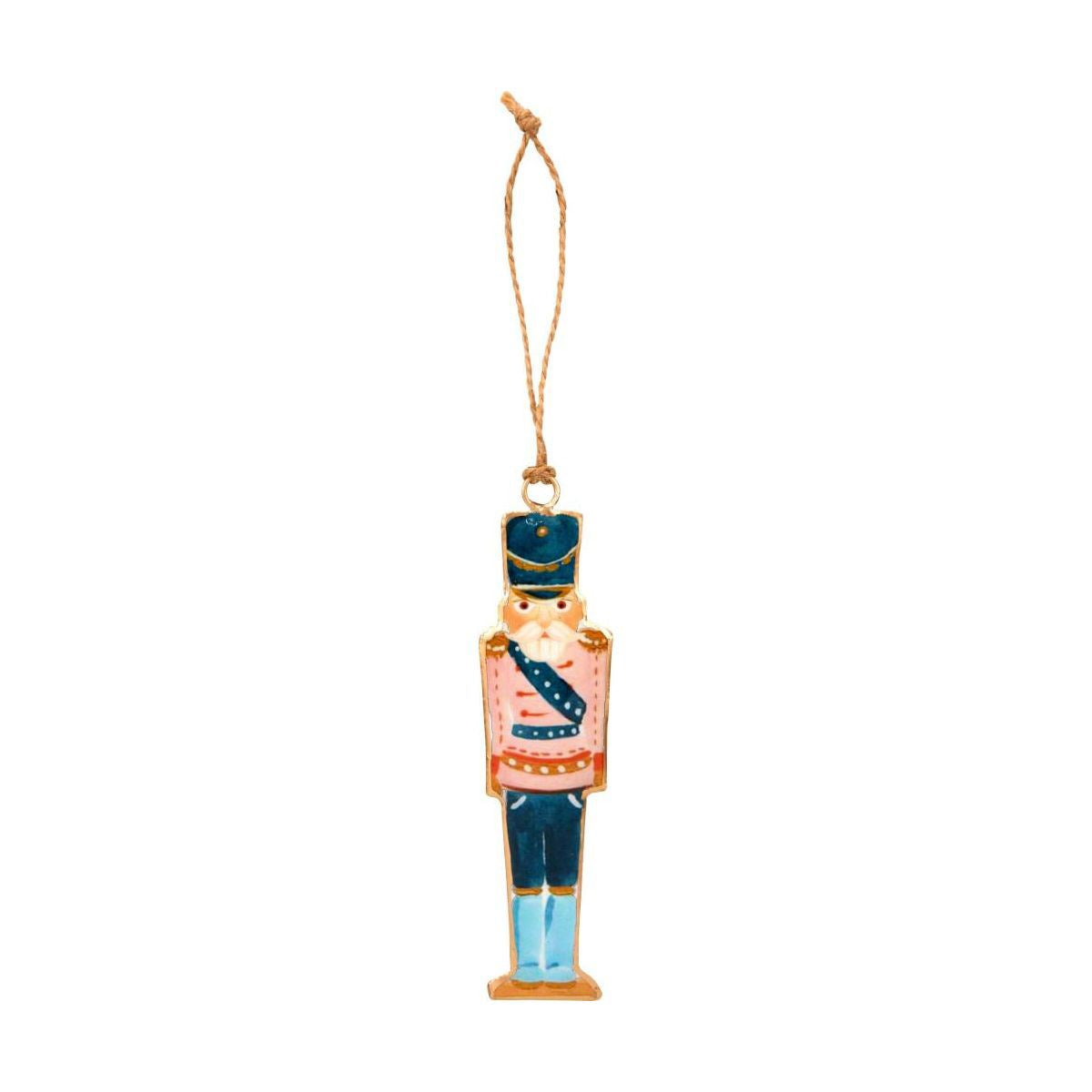 Nutcracker Christmas Bauble | Vintage Metal Soldier Tree Ornament with Twine Baubles - Tophatter Daily Deals