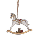 Rocking Horse Bauble | Resin Decoration Christmas Tree Hanging Ornament - 6.5cm Baubles - Tophatter Daily Deals