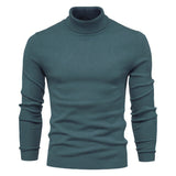 Soft Men's Turtleneck Sweater - Slim Fit Viscose Winter Denim Blue 3D Changing Face Moving Picture Frame - Tophatter Daily Deals