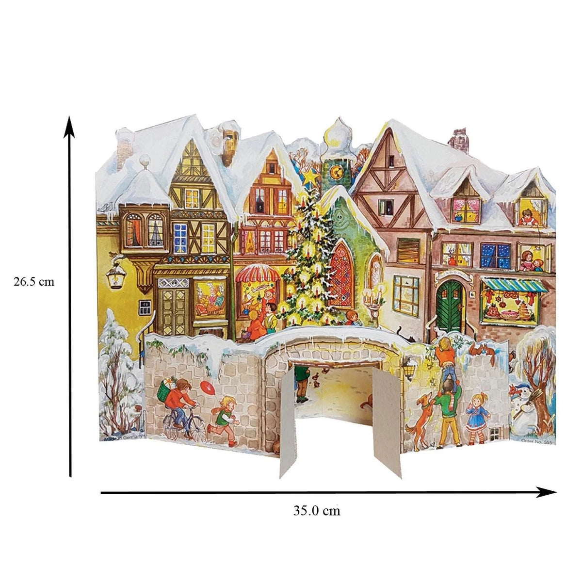 At the City Wall | 3D Freestanding Traditional Christmas Paper Advent Calendar Advent Calendar - Tophatter Daily Deals