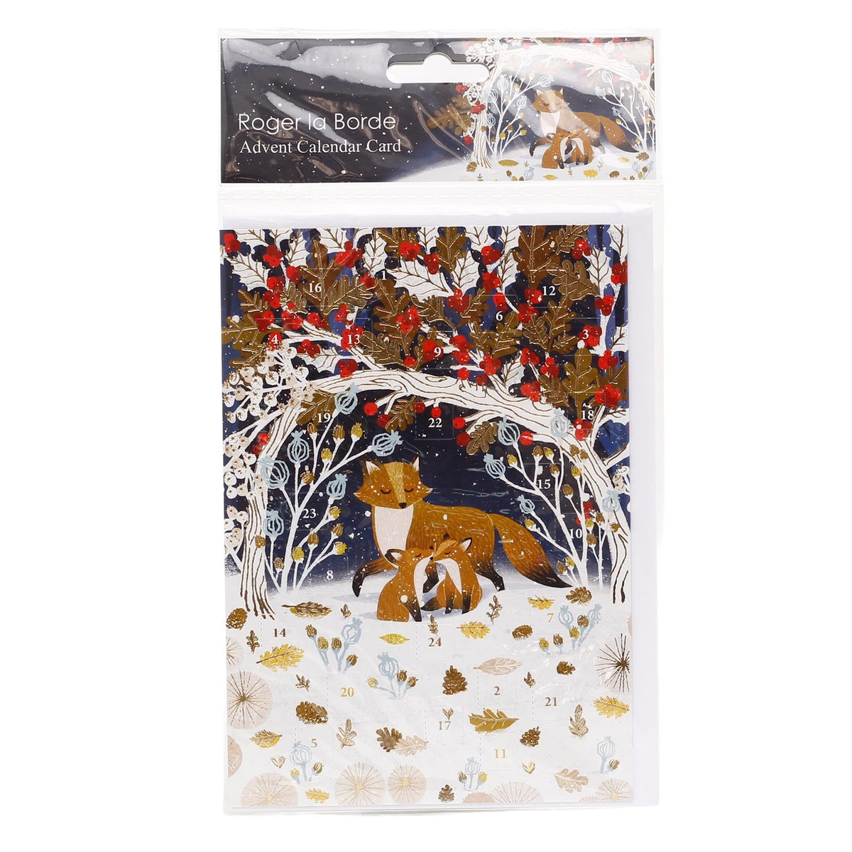 Paw Prints in the Snow Christmas Advent Calendar Greetings Card, Fox Advent Card Advent Calendar - Tophatter Daily Deals