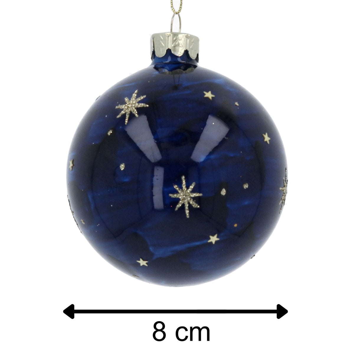 Celestial Christmas Bauble | Moon & Stars Christmas Tree Hanging Ornament - 8cm Baubles - Tophatter Daily Deals