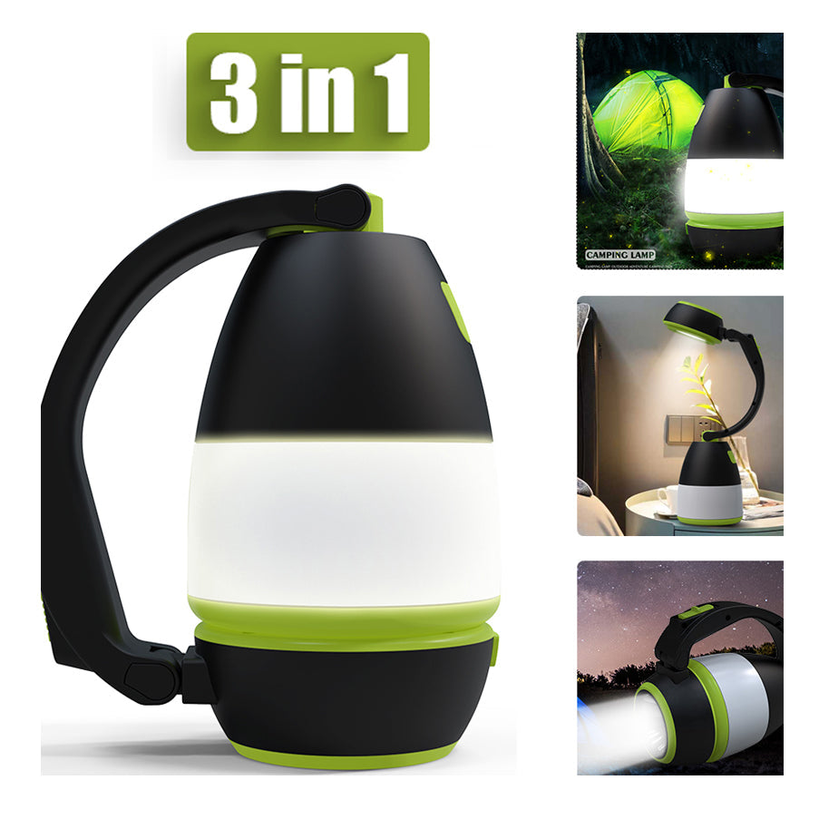 3 In1 Multifunctional Table Lamp Three In One LED Tent Lamp Car Night Light Foldable Emergency Flashlight 0 - Tophatter Daily Deals