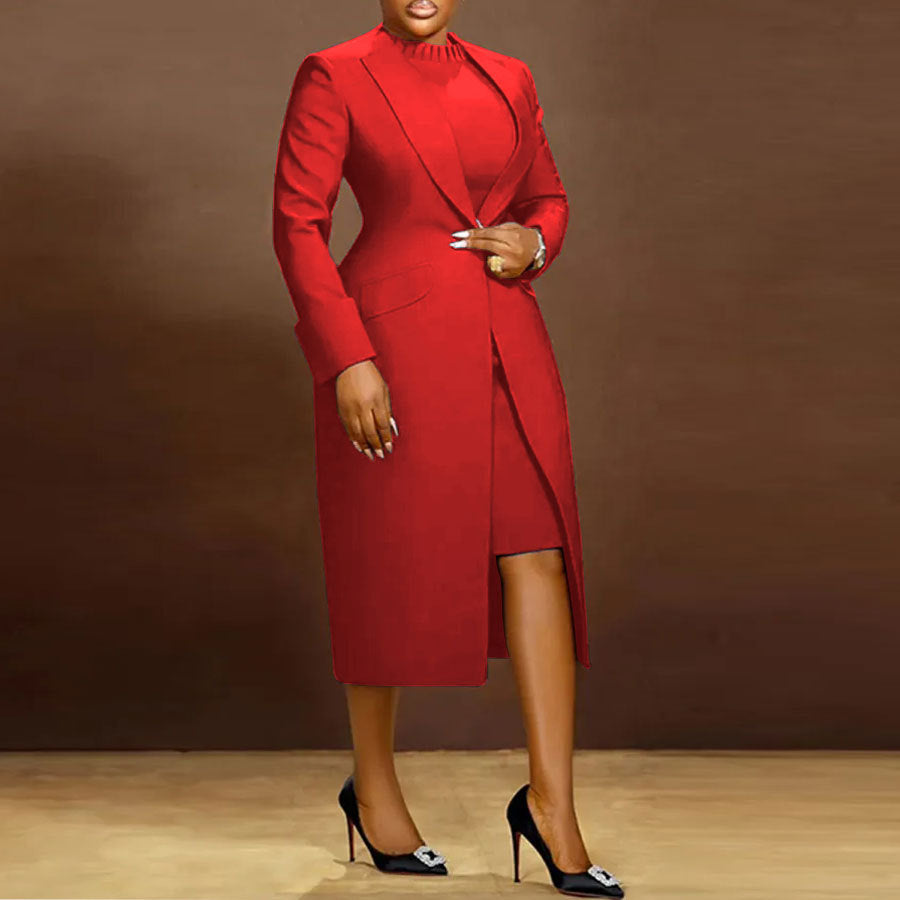 Back Slit Suit Vest Two-piece Set 0 - Tophatter Daily Deals
