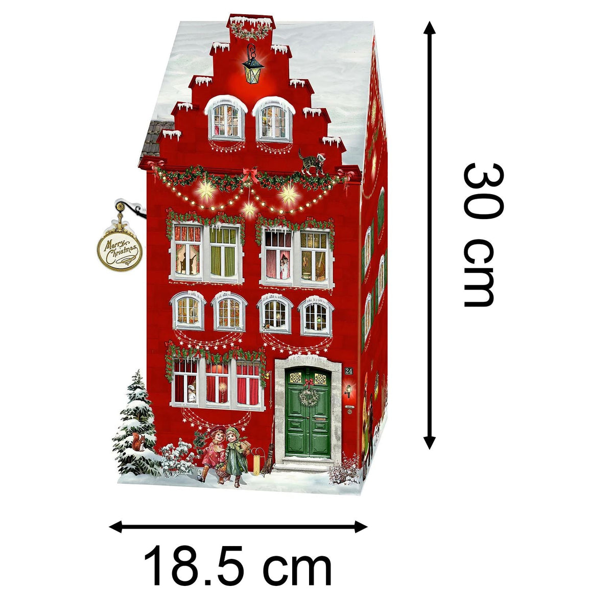 3D LED Christmas House Advent Calendar with Light-Up Windows - 18.5x30cm Advent Calendar - Tophatter Daily Deals