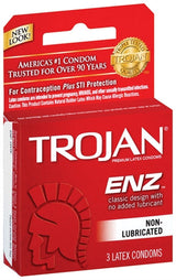 Trojan Enz Non-Lubricated Latex Condoms 3 Pack Adult Intimacy > Essentials > Condoms - Tophatter Daily Deals