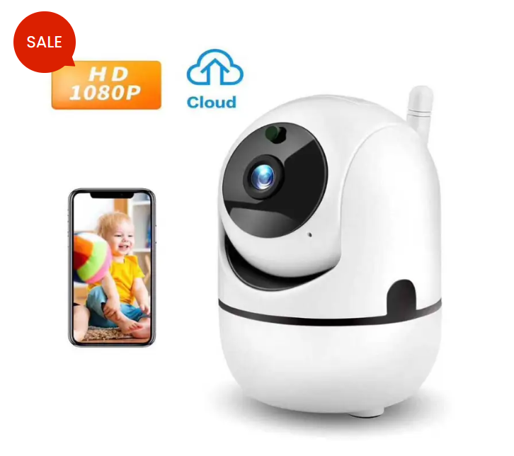 Baby Monitor With Camera And Audio IP Wireless 3D Tracking Mini Camera 2MP HD 1080P White 5 - Tophatter Daily Deals