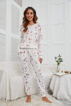 Flamingo Long Sleeve Top and Pants Lounge Set Loungewear Sets - Tophatter Daily Deals