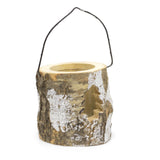 Natural Wood Christmas Tealight Candle Holder | Festive Rustic Wooden Tea Light Candle Pot | Xmas Lantern Tealight Votive Holder - Design Varies One Supplied Candle Holder - Tophatter Daily Deals