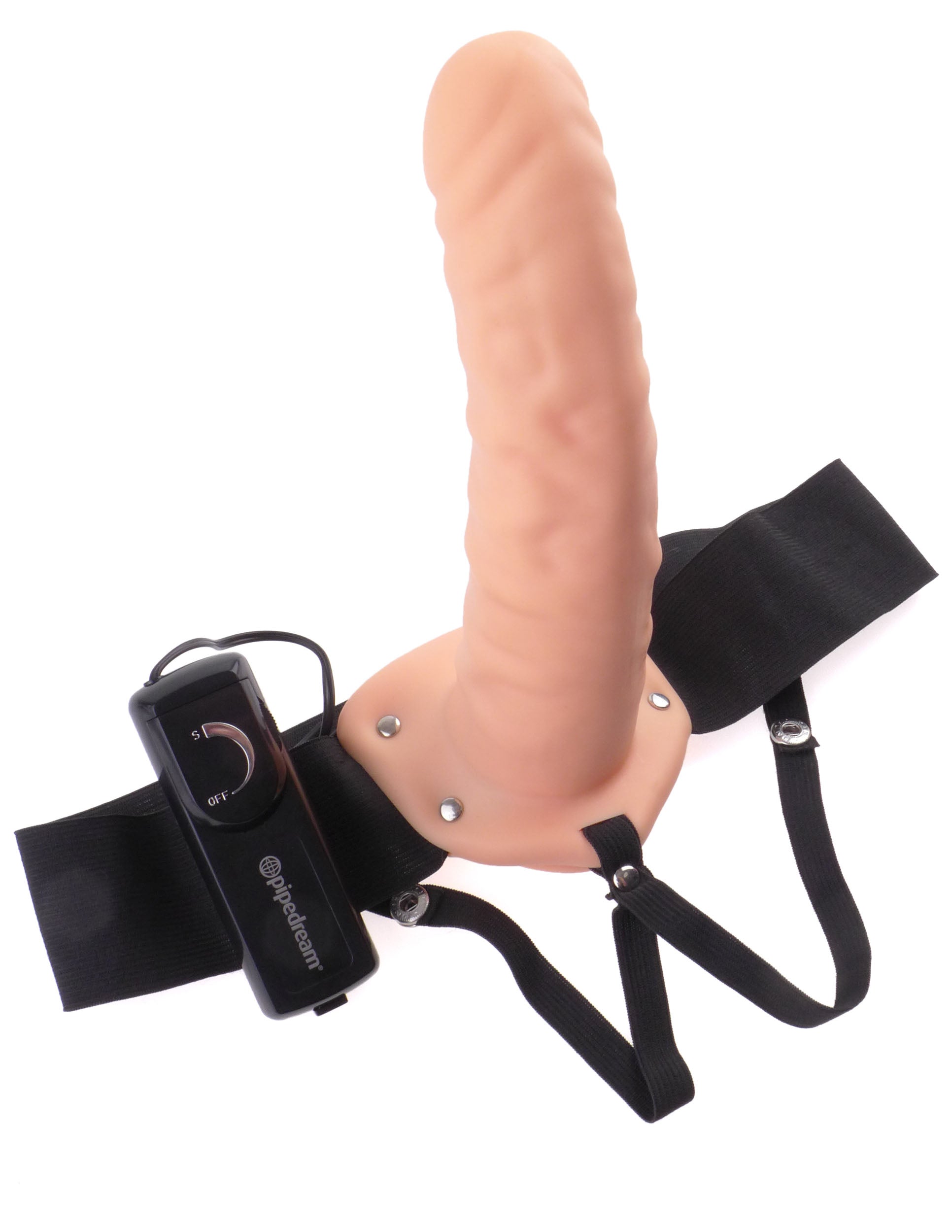 Fetish Fantasy Series 8 Inch Vibrating Hollow Strap-On – Vibrating Strap-On 20 cm > Dildos > Hollow Strap Ons - Tophatter Daily Deals