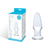 Glas 3.5 Inch Clear Hand Blown Glass Butt Plug with Tapered Tip for Beginner-Friendly Anal Play > Glass > Toys - Tophatter Daily Deals