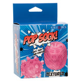 Pop Sock Textured Pink Soft Tight Stretchy Reversible Masturbator with Dual Sensations and Suction Closure > Sex Toys For Men > Masturbators Cup - Tophatter Daily Deals