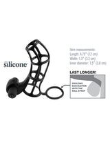 Deluxe Silicone Power Cage Erection Enhancer in Black > Sex Toys For Men > Penis Sleeves - Tophatter Daily Deals