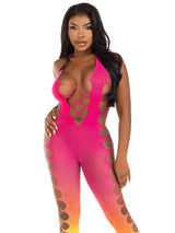 Ombre Faux Lace-Up Seamless Footless Bodystocking – One Size Lingerie > Clothes > Bodies and Playsuits - Tophatter Daily Deals