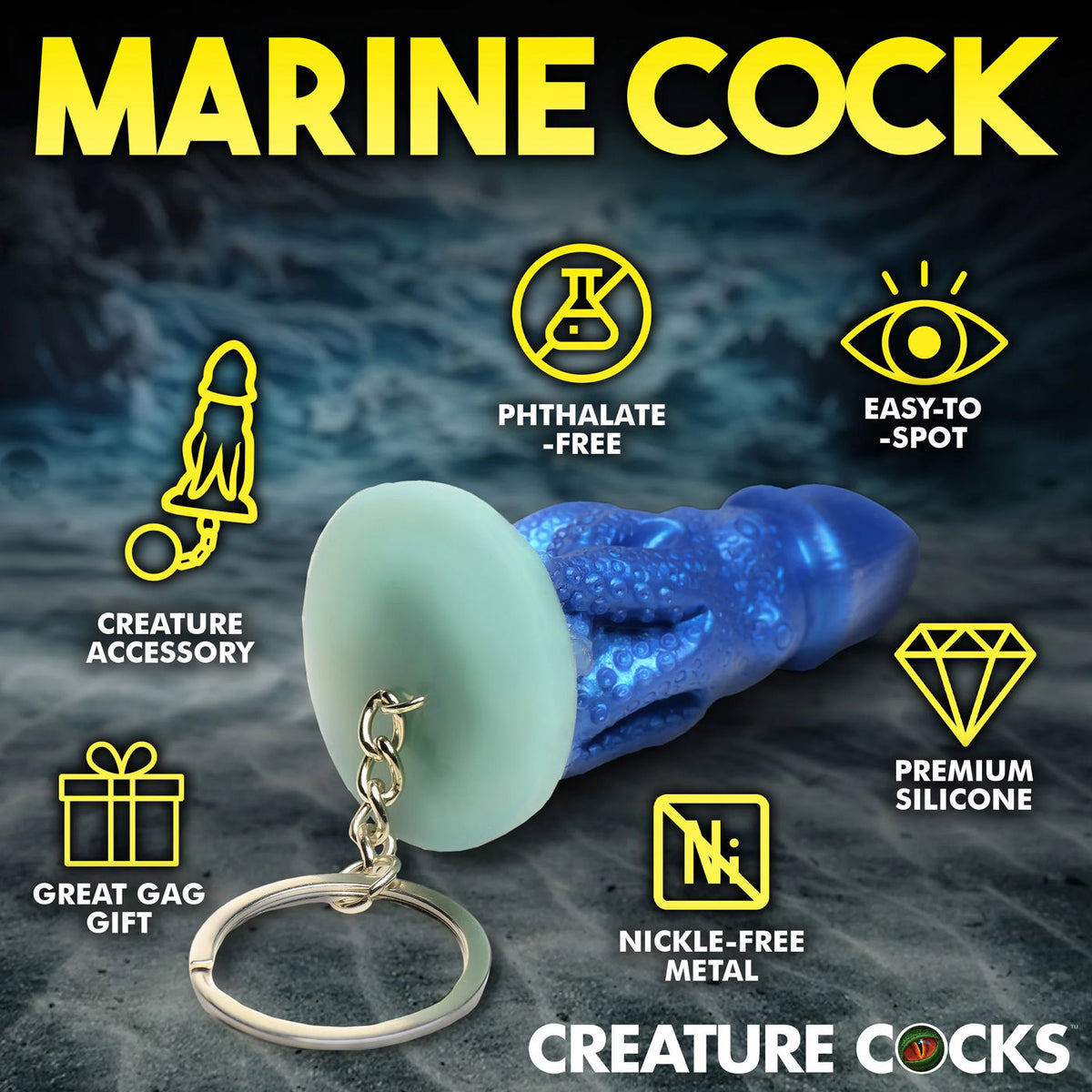 Blue Cocktopus Keychain Adult Novelty Keyring for Fantasy Fans > Novelties > Gag Gifts - Tophatter Daily Deals