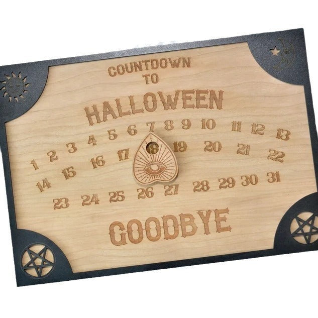 Halloween Countdown Calendar Rustic Wall Decor 2025 3D Changing Face Moving Picture Frame - Tophatter Daily Deals