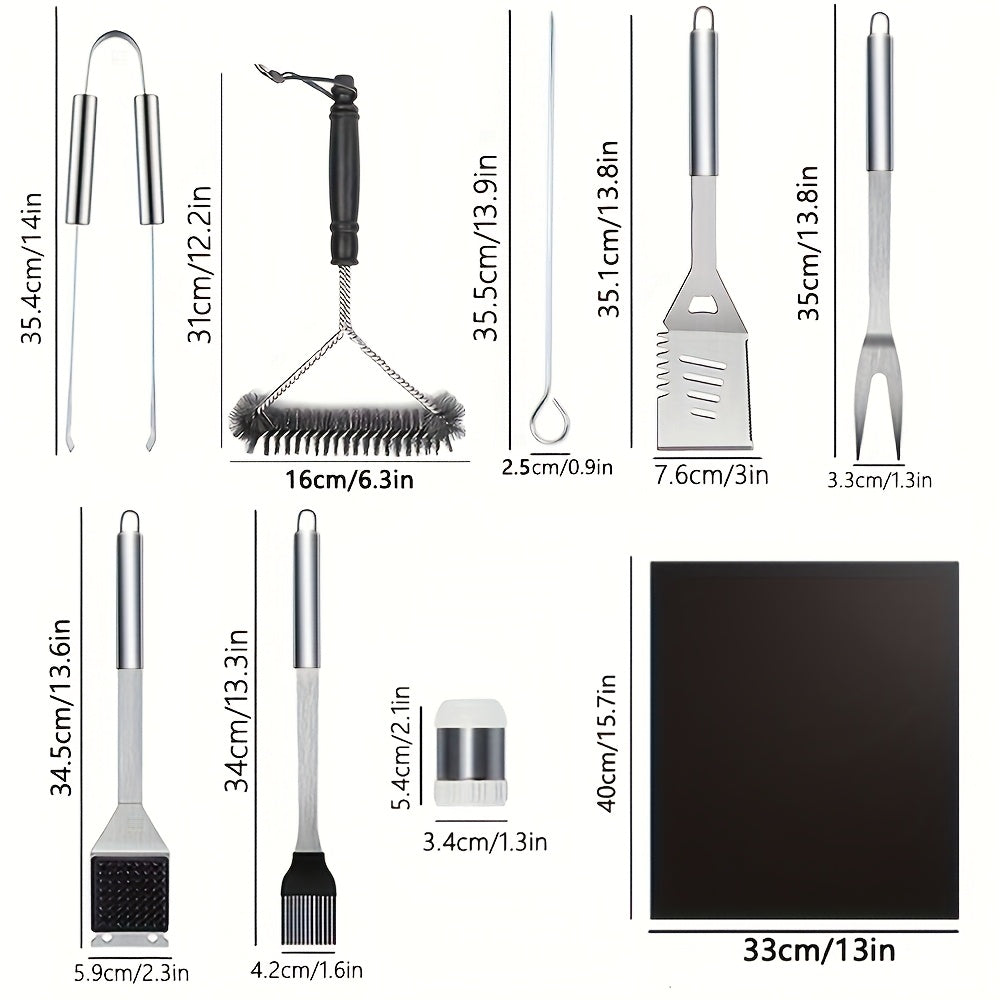 BBQ Grill Accessories Set (17pcs) Camping & Hiking - Tophatter Daily Deals