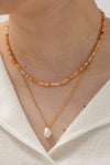 Double-Layered Freshwater Pearl Pendant Necklace Necklaces - Tophatter Daily Deals