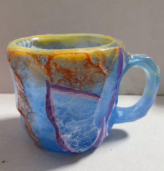400ml Resin Mineral Crystal Coffee Mugs With Handles Elegant Fake Mineral Crystal Cup For Workplace Home Decor Christmas Gift Kitchen Gadgets Colored Ore 10cm High No inner liner 0 - Tophatter Daily Deals