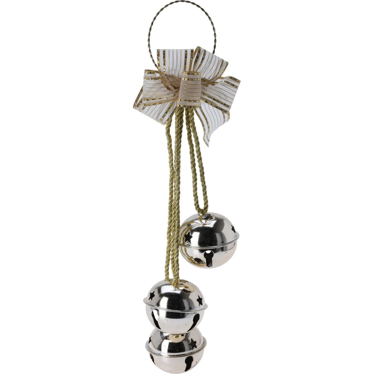 Gold Jingle Bells Door Hanger | Extra Large Christmas Bells Garland - 43cm Jingle Bells - Tophatter Daily Deals