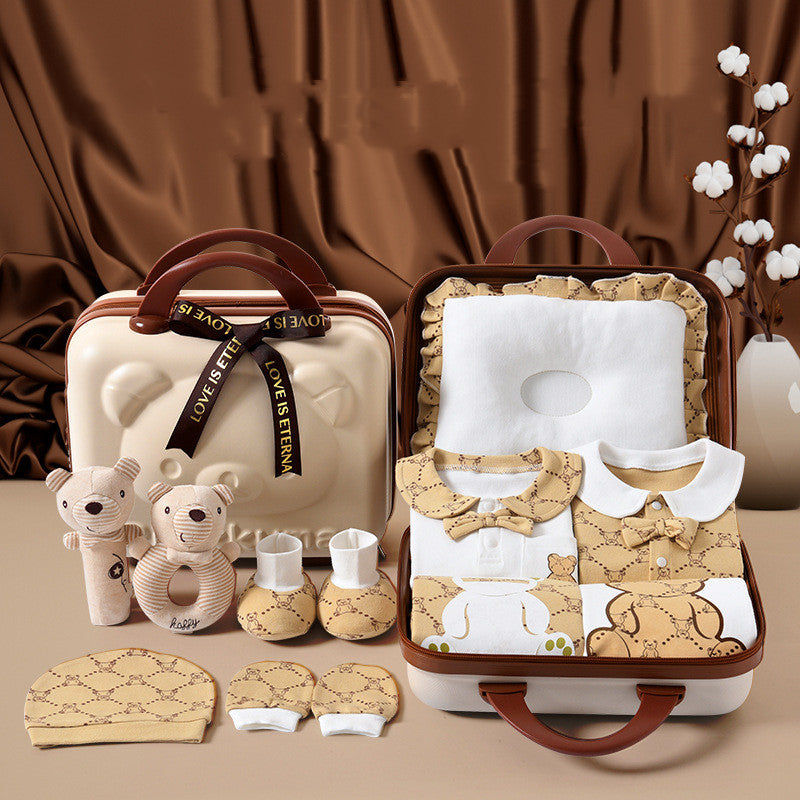 Baby Gift Box Set British Style Teddy Bear Password Suitcase 0 - Tophatter Daily Deals