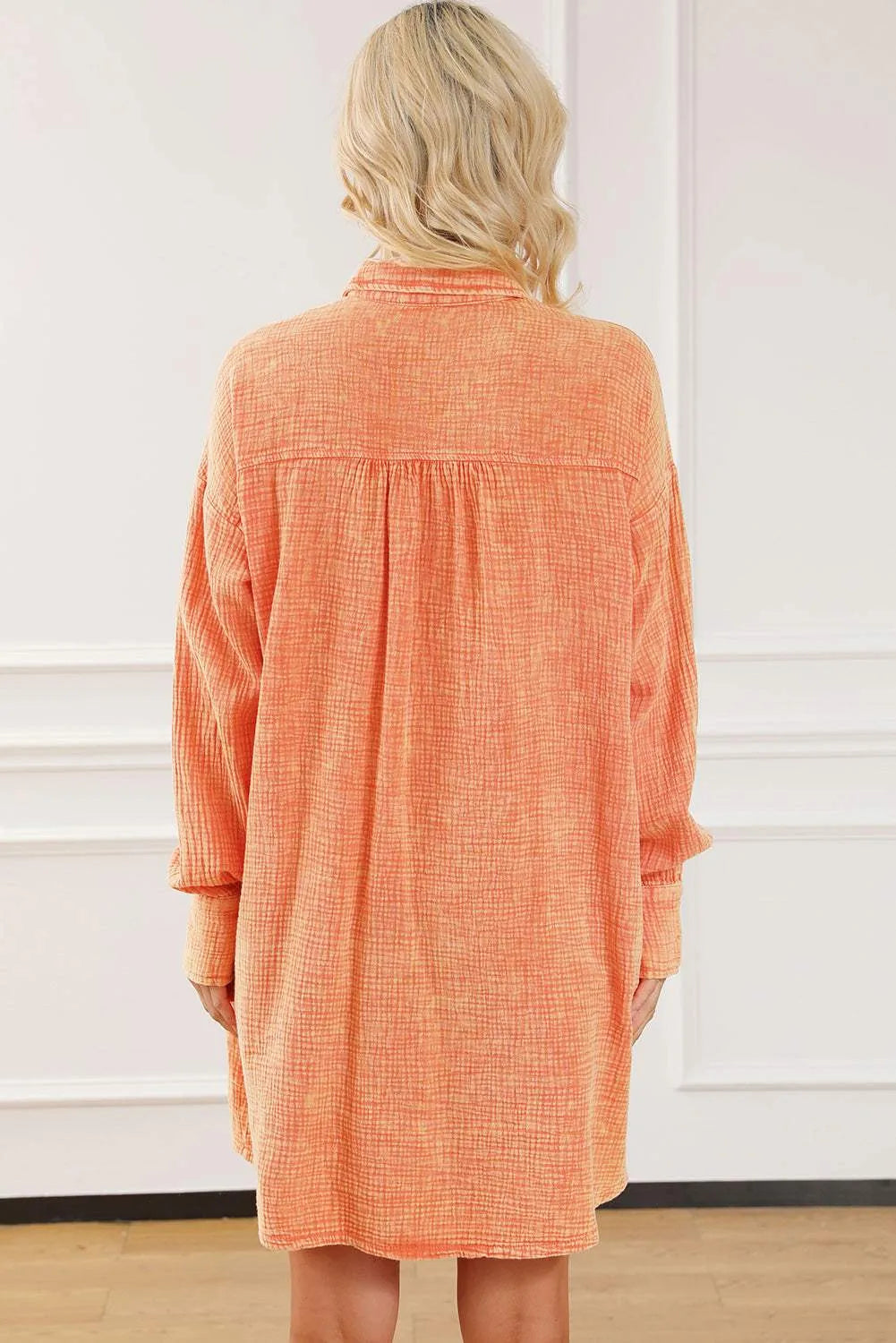 Button Up Collared Neck Dress Casual Dresses - Tophatter Daily Deals