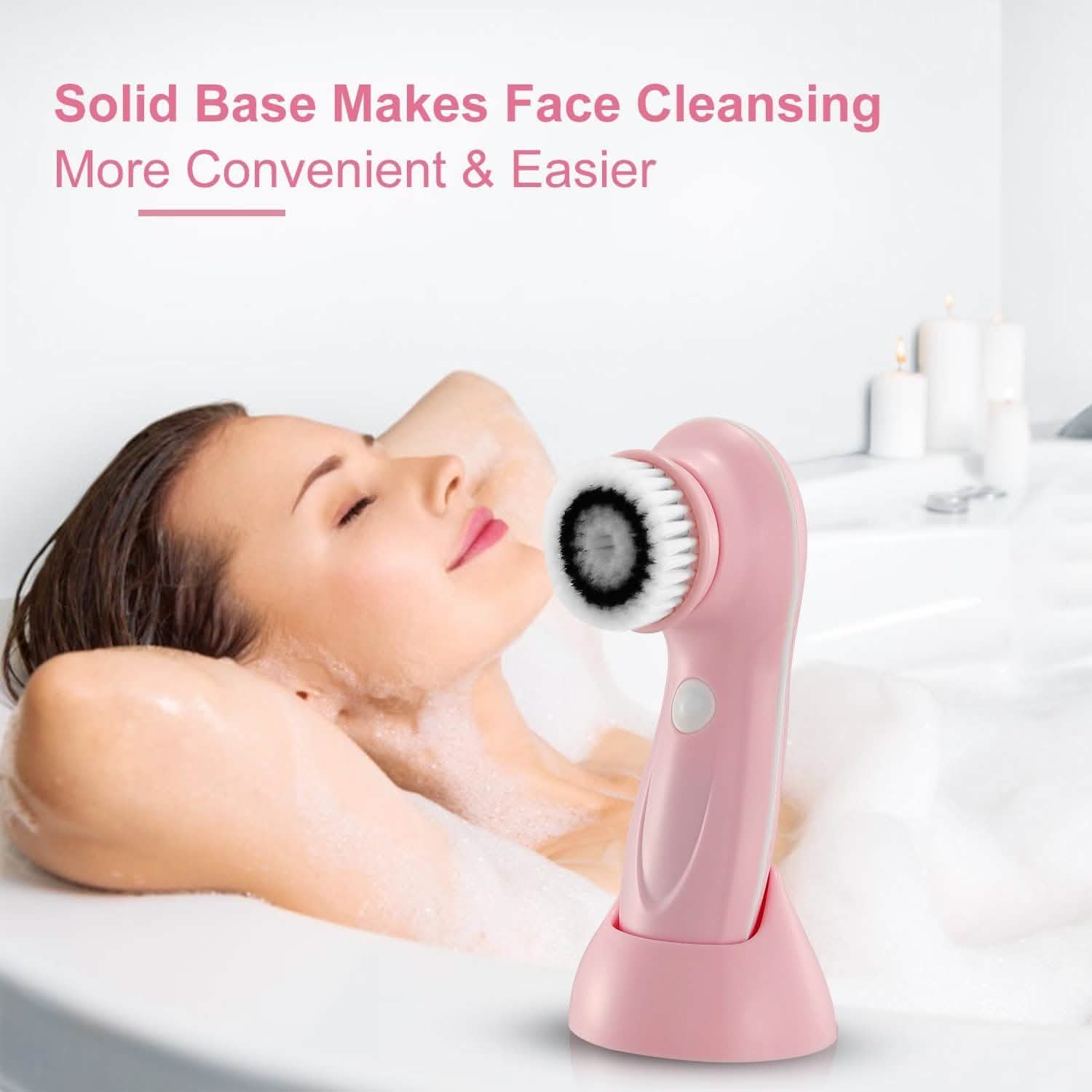 Facial Cleansing Brush IPX6 Waterproof 2 Speed Face Brush Beauty & Personal Care - Tophatter Daily Deals