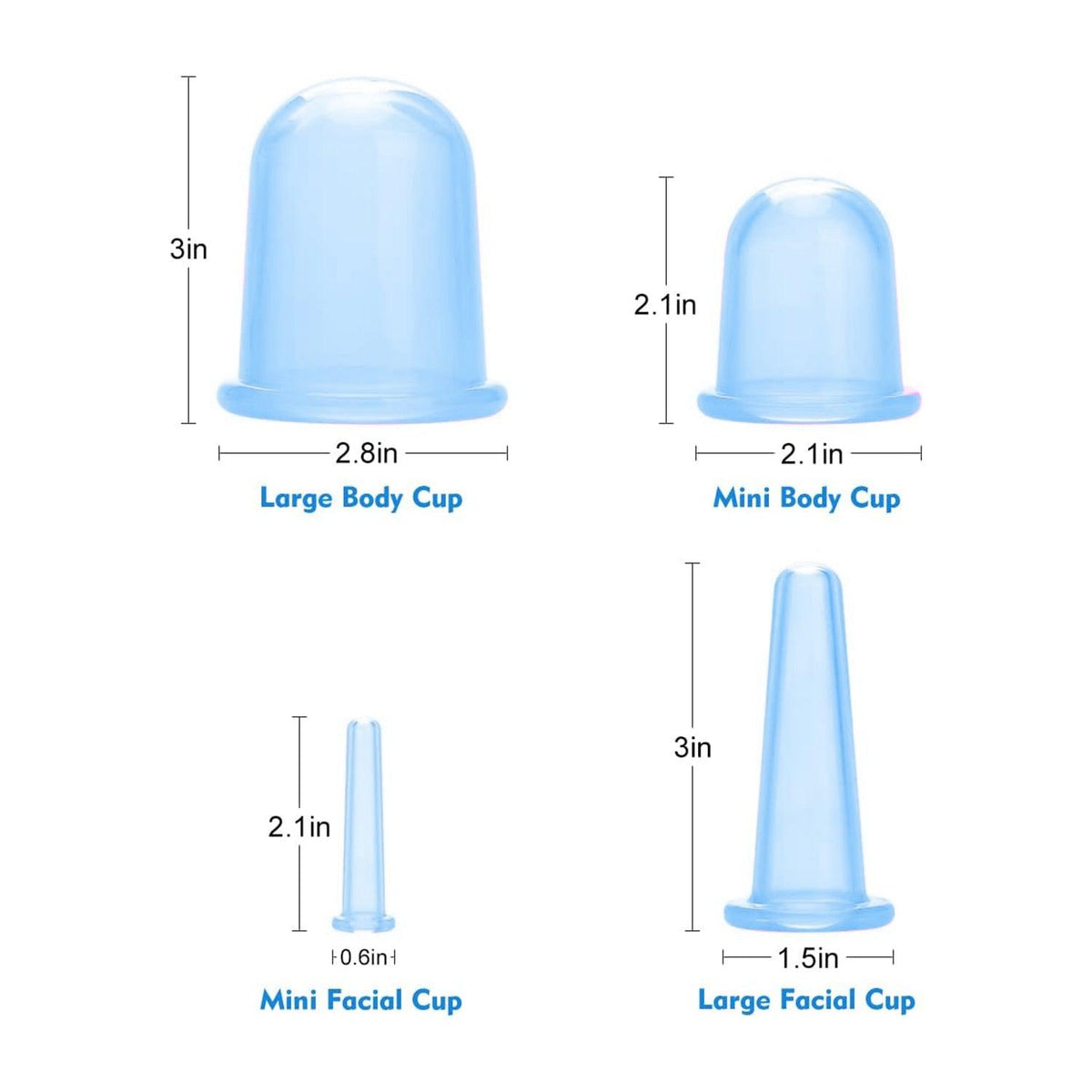Silicone Cupping Set - Anti Cellulite Cup Massage Roller Vacuum Massage Cup Kit Body Cup Set Health & Beauty - Tophatter Daily Deals