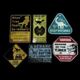 Factory Entertainment Jurassic World Metal Warning Signs Prop Replica Set Prop Replica - Tophatter Daily Deals