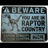 Factory Entertainment Jurassic World Metal Warning Signs Prop Replica Set Prop Replica - Tophatter Daily Deals