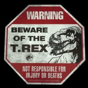 Factory Entertainment Jurassic World Metal Warning Signs Prop Replica Set Prop Replica - Tophatter Daily Deals