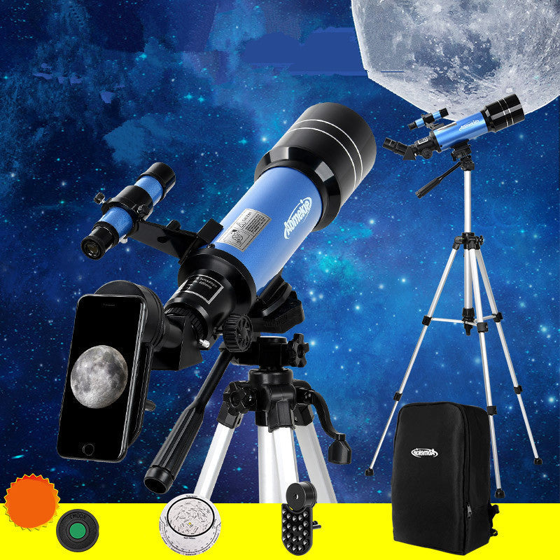 Astronomical Telescope High-Definition High-Power Large-Aperture Night Vision Viewing Tool Blue with bag 0 - Tophatter Daily Deals