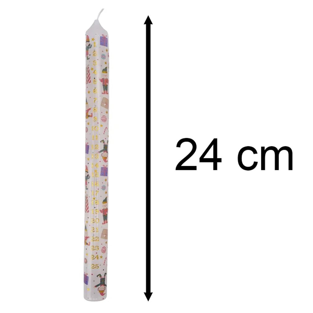 Set of 2 Santas Workshop Christmas Advent Candles | Advent Christmas Candles Advent Candle - Tophatter Daily Deals