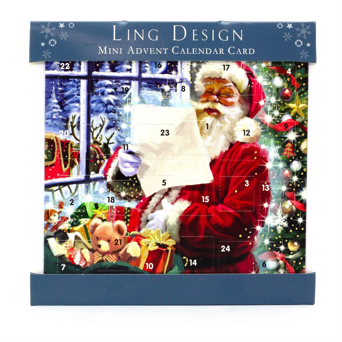 Santa's List - Christmas Advent Calendar | Advent Greetings Card & Envelope Advent Calendar - Tophatter Daily Deals