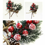 Fake Snow Frost Pine Branch Cone Berry Holly Christmas Tree Christmas Ornament Christmas Decorations - Tophatter Daily Deals