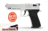 Retay 9MM Falcon Chrome Finish Full Auto Front Firing Model Blank Gun - TOPHATTER'S ARMORY DEALS Collectible Weapons - Tophatter Daily Deals