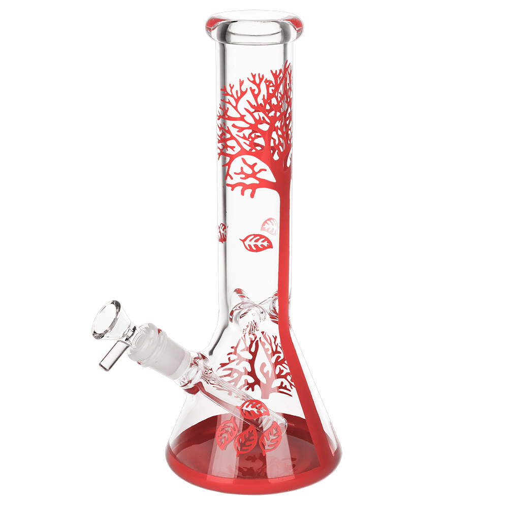 Falling Leaves Beaker Bong Red Bongs - Tophatter Daily Deals