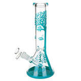 Falling Leaves Beaker Bong Teal Bongs - Tophatter Daily Deals