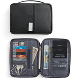 Family Travel Document Organizer Capacious Passport Holder Wallet Black Handbags & Wallets - Tophatter Daily Deals