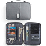 Family Travel Document Organizer Capacious Passport Holder Wallet Gray Handbags & Wallets - Tophatter Daily Deals