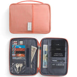 Family Travel Document Organizer Capacious Passport Holder Wallet Orange Handbags & Wallets - Tophatter Daily Deals